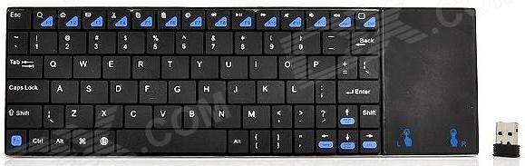 Teclado Com Mouse Embutido USB Recarregável